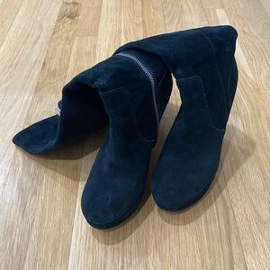 Michael Kors Suede Platform Heeled Boot